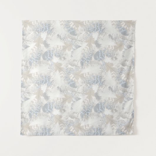 owl Feathers, gray, beige and blue, bird, light, Wandkleed (Voorkant (horizontaal))