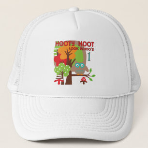 Owl First Birthday T-shirts en geschenken Trucker Pet