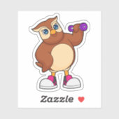 Owl Fitness Dumbbell Sticker (Vel)