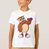 Owl Fitness Dumbbell T-shirt (Voorkant)