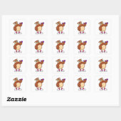 Owl Fitness Dumbbell Vierkante Sticker (Vel)