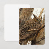 Owl Flat Notecard Bedankkaart (Voorkant / Achterkant)