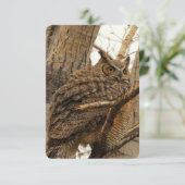 Owl Flat Notecard Bedankkaart (Staand voorkant)