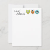Owl Flat Notecard Kaart (Voorkant)