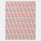 Owl Fleece Blanket Deken (Voorkant)