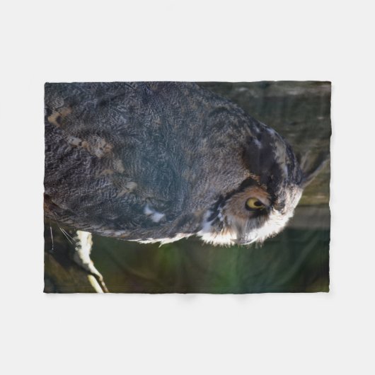 Owl Fleece Blanket Deken (Voorkant (Horizontaal))
