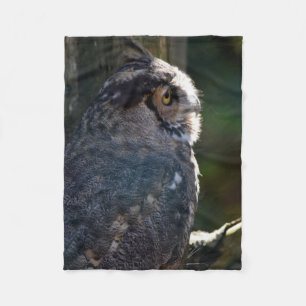 Owl Fleece Blanket Deken