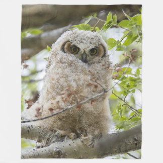 Owl Fleece Blanket Deken