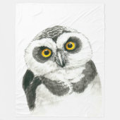 Owl Fleece Deken (Voorkant)