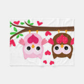 Owl Fleece Deken (Voorkant (Horizontaal))