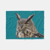 Owl Fleece Deken (Voorkant (Horizontaal))