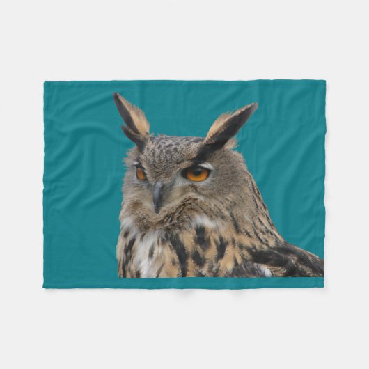 Owl Fleece Deken (Voorkant (Horizontaal))