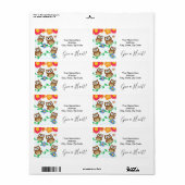Owl Floral geef een Hoot! Etiketten (Full Sheet)