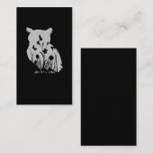 Owl Flower Silhouette Natuur Birdwatch Birds Visitekaartje (Voorkant / Achterkant)