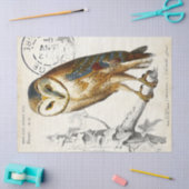 Owl Franse poststempel Tissuepapier (Craft)