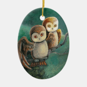 Owl Friends Owl Art Keramisch Ornament