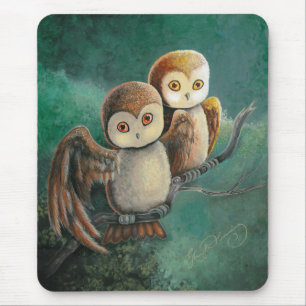 Owl Friends Owl Art Muismat