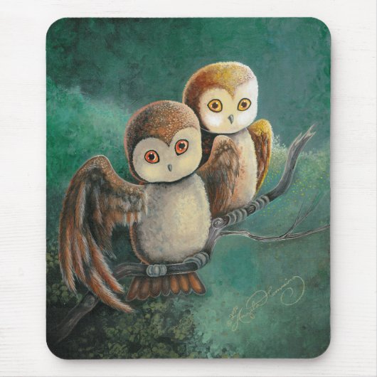 Owl Friends Owl Art Muismat (Voorkant)