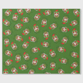 Owl Funny Kerstmis Holiday Cadeaupapier (Vlak)