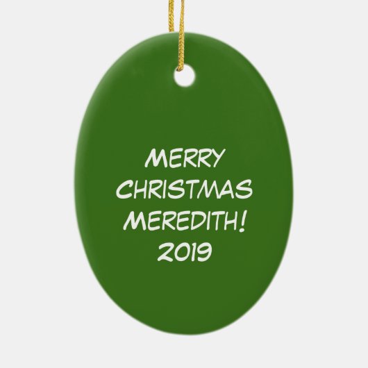 Owl Funny Kerstmis Holiday Keramisch Ornament (Achterkant)