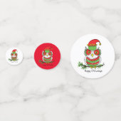 Owl Funny Kerstmis Kinder Confetti (Voorkanten)