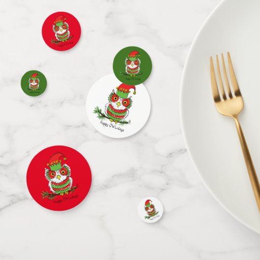 Owl Funny Kerstmis Kinder Confetti (Groep)