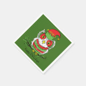 Owl Funny Kerstmis Kinder Servet (Hoek)