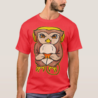 Owl Gaming video Gamer Design Video Game Console P T-shirt