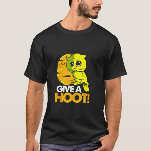 Owl geeft een handschoen t-shirt (Voorkant)