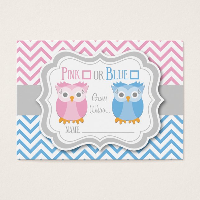Owl Gender openbaart de Kaart voor stemmen (Voorkant)