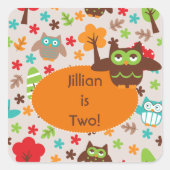 Owl Gepersonaliseerd Stickers (Voorkant)
