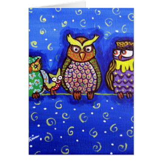 Owl get Together Fun Folk Art