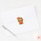 Owl Gift Square Sticker