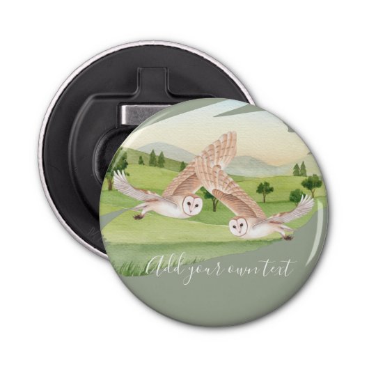 OWL GIFTS - Gepersonaliseerd Button Flesopener (Voorkant)