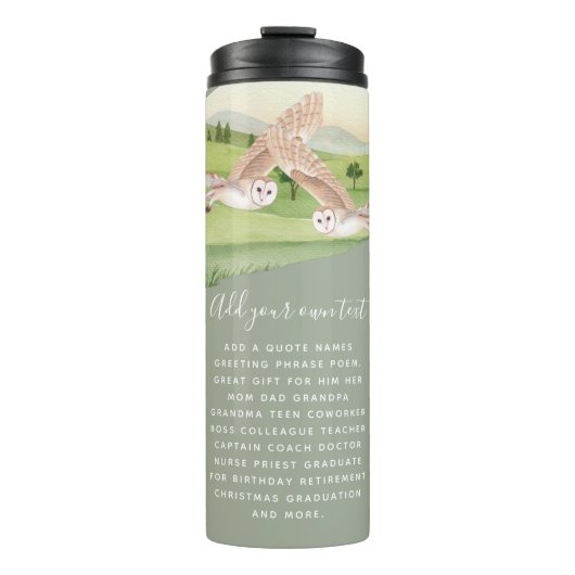 OWL GIFTS - Gepersonaliseerd Thermosbeker (Voorkant)