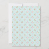 Owl Girl Baby shower Invitation, Shabby Chic Kaart (Achterkant)