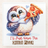 Owl Glazen Onderzetter (Voorkant)