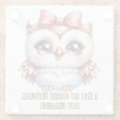 Owl Glazen Onderzetter (Achterkant)