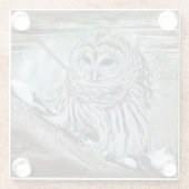 Owl Glazen Onderzetter (Achterkant)