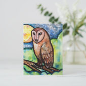 Owl Golden Moon                                    Briefkaart (Staand voorkant)