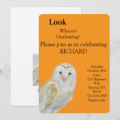 Owl Graduation Invitation Aankondiging (Voorkant / Achterkant)