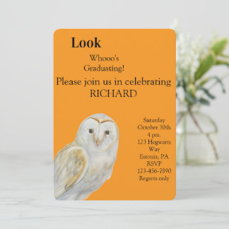 Owl Graduation Invitation Aankondiging