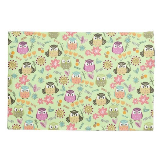 Owl Green. Kussensloop (Achterkant)