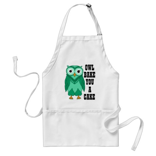 Owl Green Standaard Schort (Voorkant)