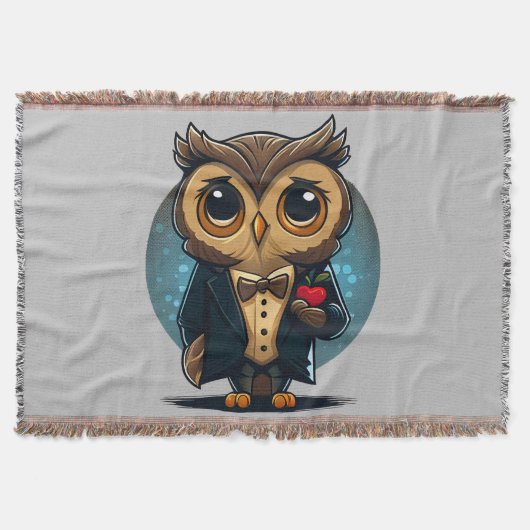 Owl Groom in Love: Perfect Valentijnsdag Gift Deken (Voorkant)