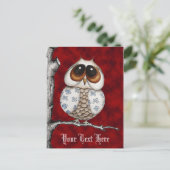 Owl Halloween Briefkaart (Staand voorkant)