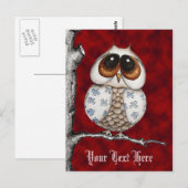 Owl Halloween Briefkaart (Voorkant / Achterkant)
