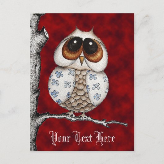 Owl Halloween Briefkaart (Voorkant)