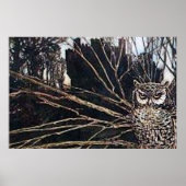 Owl Halloween Creepy Poster (Voorkant)