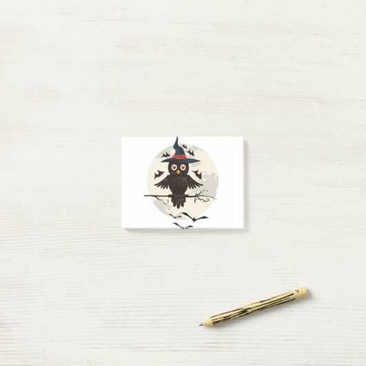Owl Halloween Post-it® Notes (Op bureau)